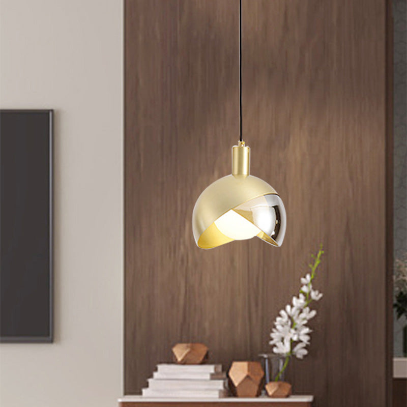 Globe -LED -Einzelheizenlicht im modernen kreativen Stil Schmiedeeisen -Hanglampe mit Glasschatten