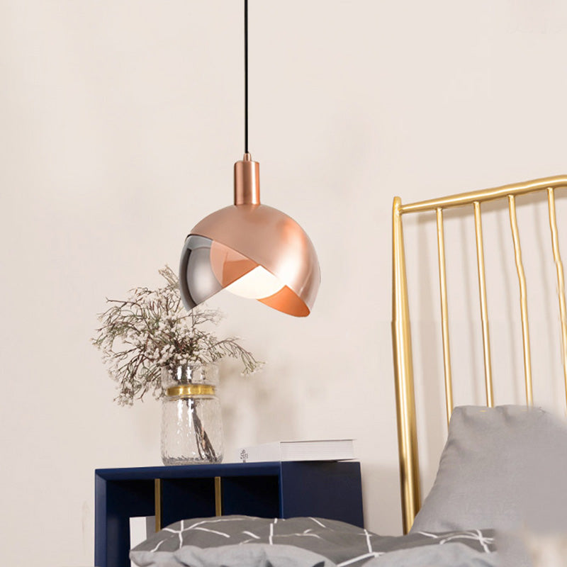 Globe -LED -Einzelheizenlicht im modernen kreativen Stil Schmiedeeisen -Hanglampe mit Glasschatten