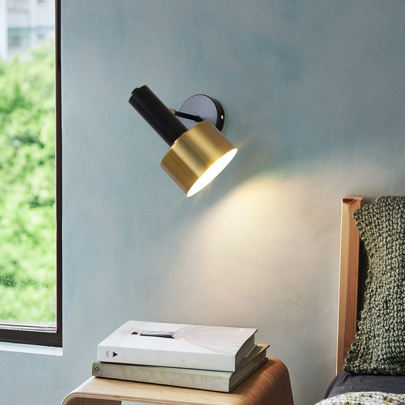 Cylinder Contemporary Wall Light Iron 1-Light Wall Mount Light for Bedroom
