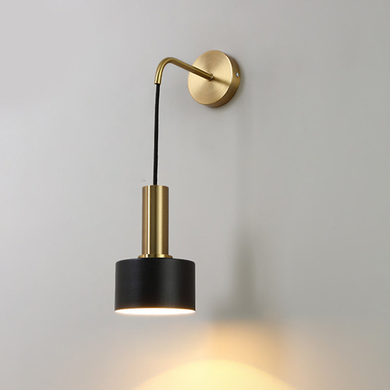 Cilindro Luz de pared contemporánea Luz de montaje de pared de 1 luz para dormitorio