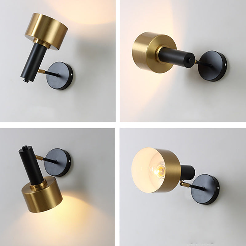 Cilindro Luz de pared contemporánea Luz de montaje de pared de 1 luz para dormitorio