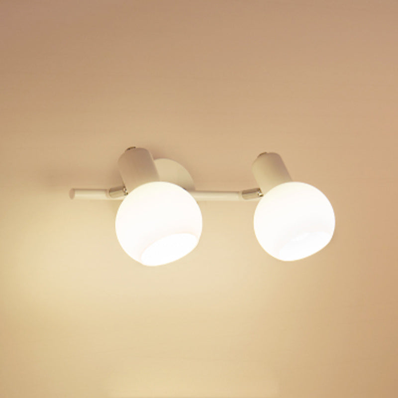 Éclairage mural en forme de balle en verre minimaliste luminaire mural en verre mural