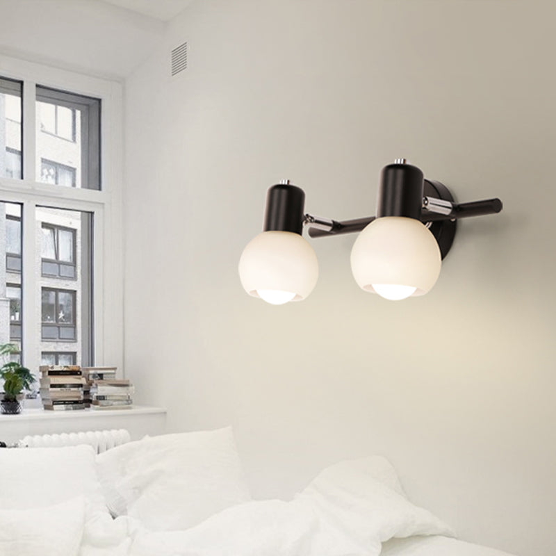 Éclairage mural en forme de balle en verre minimaliste luminaire mural en verre mural