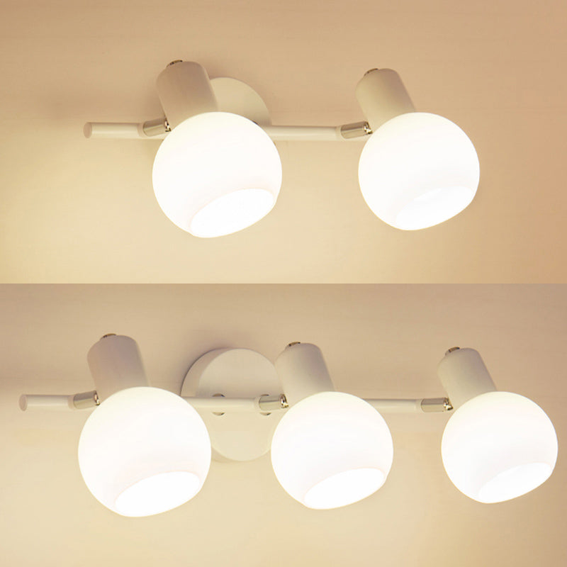 Éclairage mural en forme de balle en verre minimaliste luminaire mural en verre mural