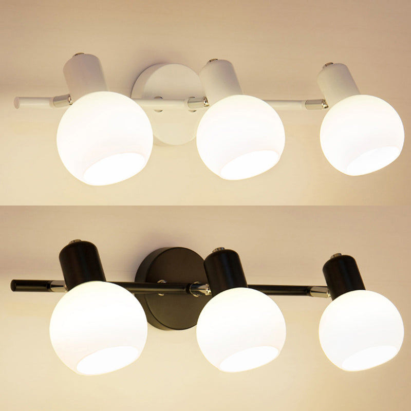 Éclairage mural en forme de balle en verre minimaliste luminaire mural en verre mural