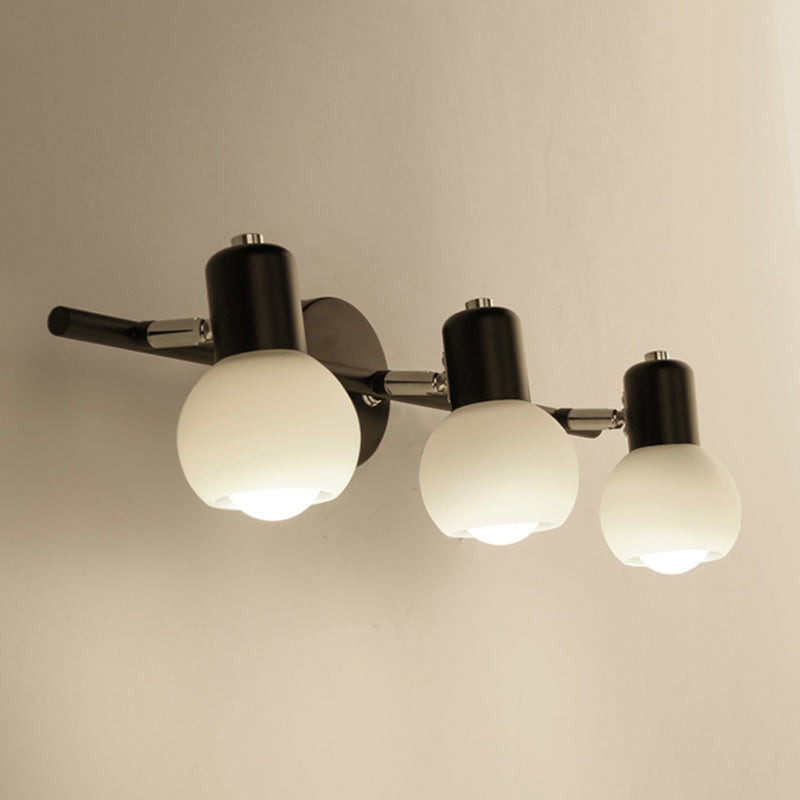 Éclairage mural en forme de balle en verre minimaliste luminaire mural en verre mural