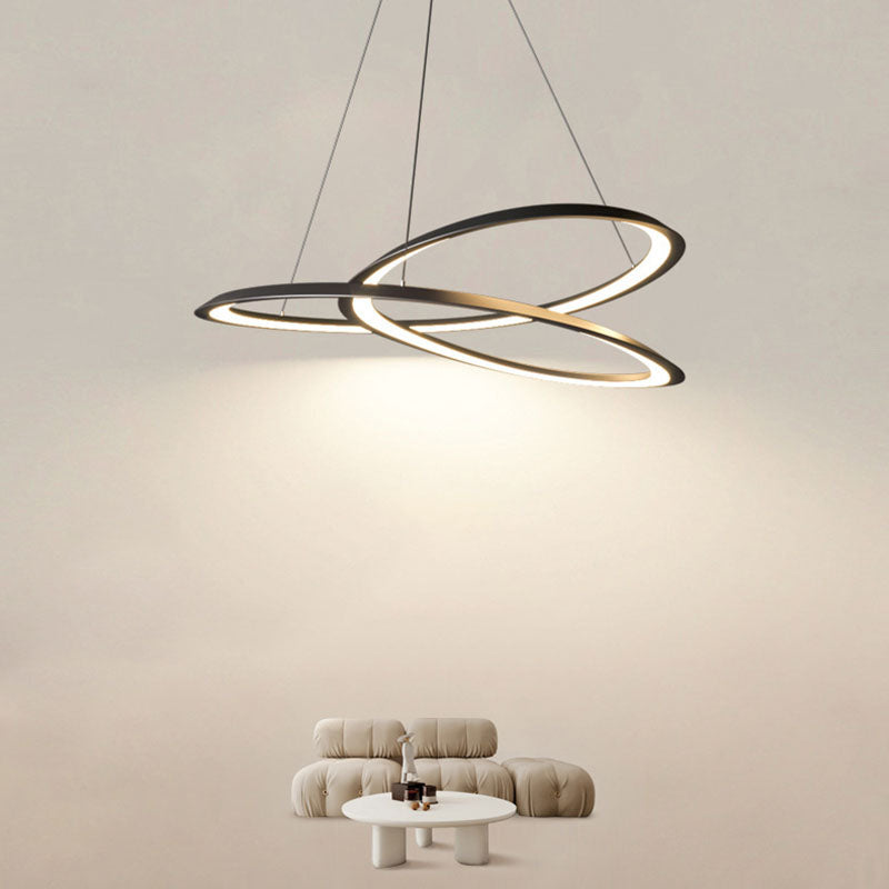 Black Spiral Soffitto a sospensione Lumo a LED a LED a LED IMPICAZIONE LADURA