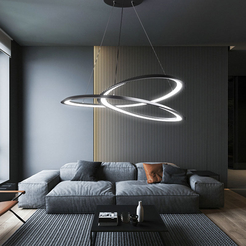 Black Spiral Soffitto a sospensione Lumo a LED a LED a LED IMPICAZIONE LADURA