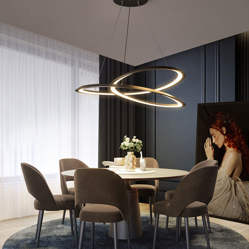 Black Spiral Soffitto a sospensione Lumo a LED a LED a LED IMPICAZIONE LADURA