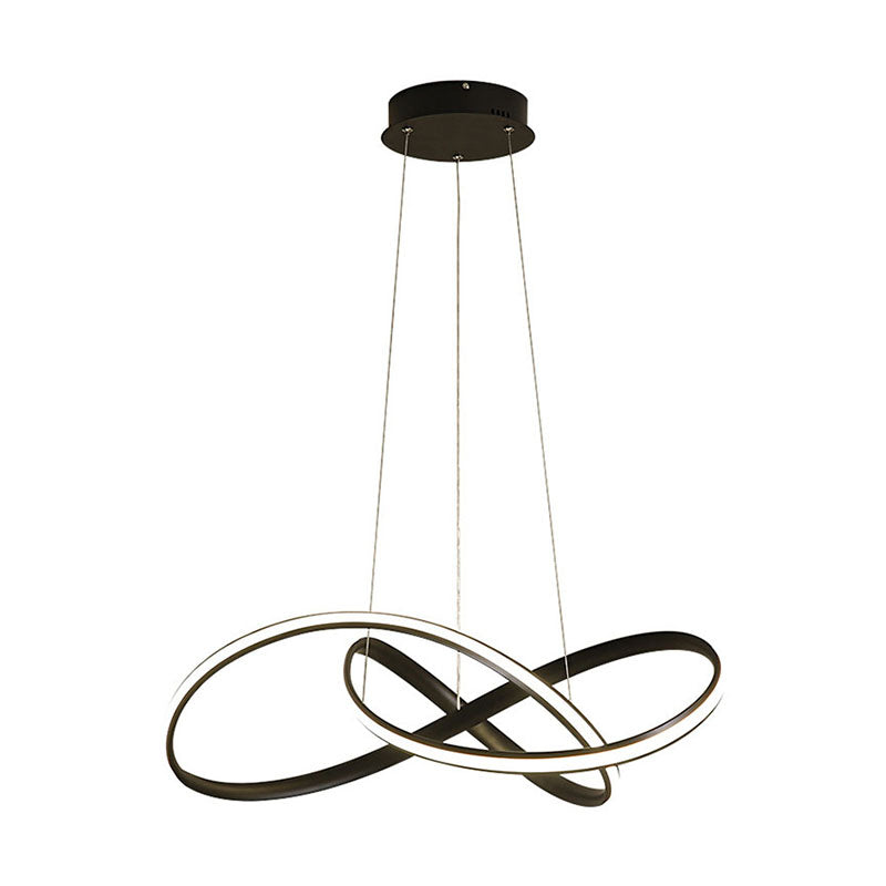 Twiting soggiorno a sospensione a sospensione in metallo kit di luce a led a led in stile nordico