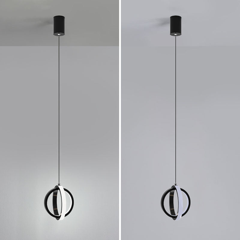 Noordse stijl cirkels gesuspendeerd verlichtingsarmatuur metalen LED Slaapkamer opknoping plafondlicht