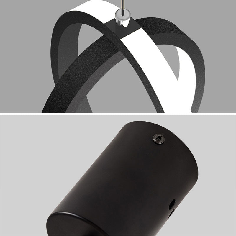 Noordse stijl cirkels gesuspendeerd verlichtingsarmatuur metalen LED Slaapkamer opknoping plafondlicht