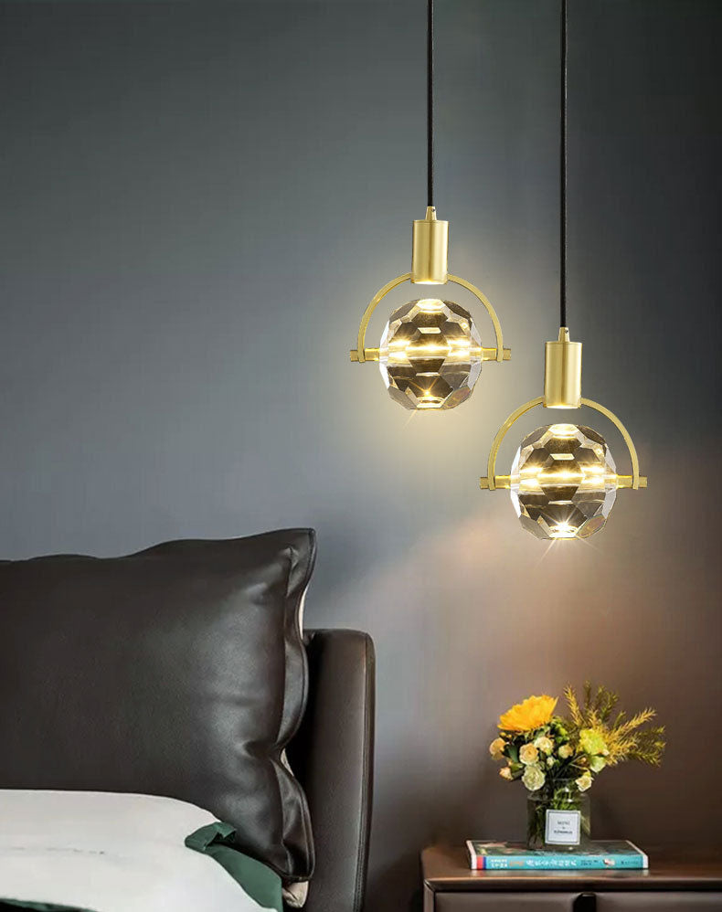 Kogellichtophanging hanger moderne eenvoudige kristallen hanglampen voor bed naast