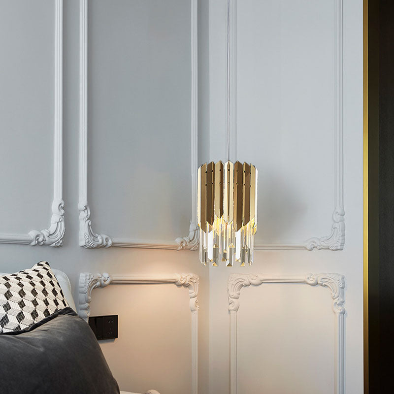 Cilinderlichtophanging hanger moderne eenvoudige kristallen hanglampen voor bed naast