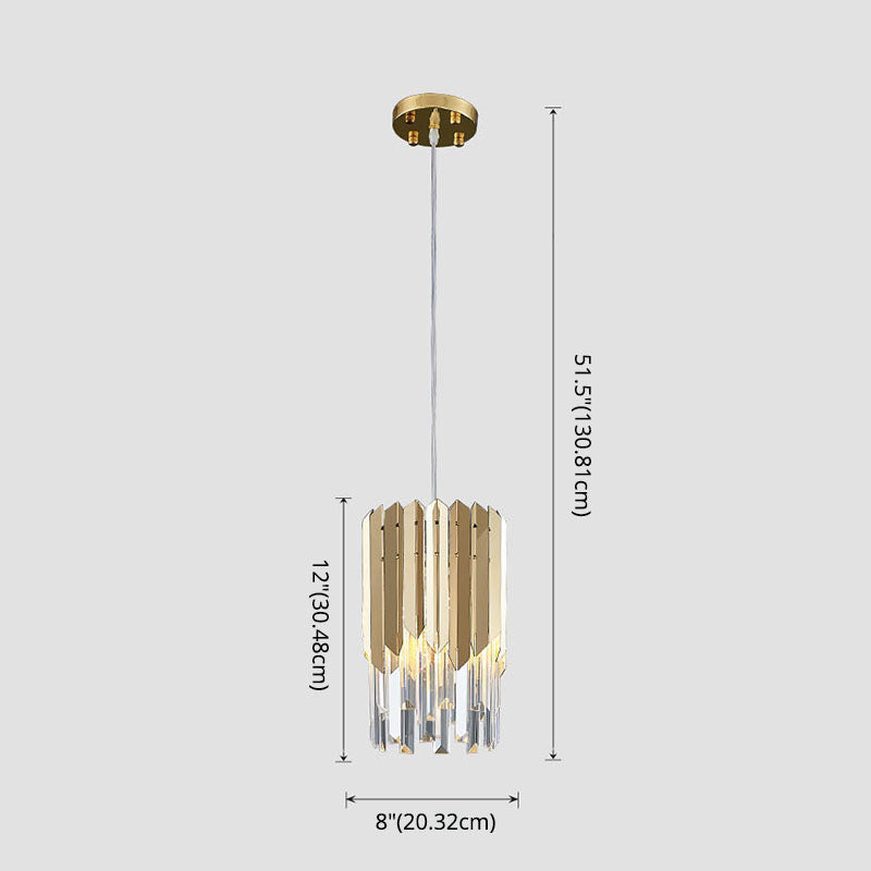 Cilinderlichtophanging hanger moderne eenvoudige kristallen hanglampen voor bed naast