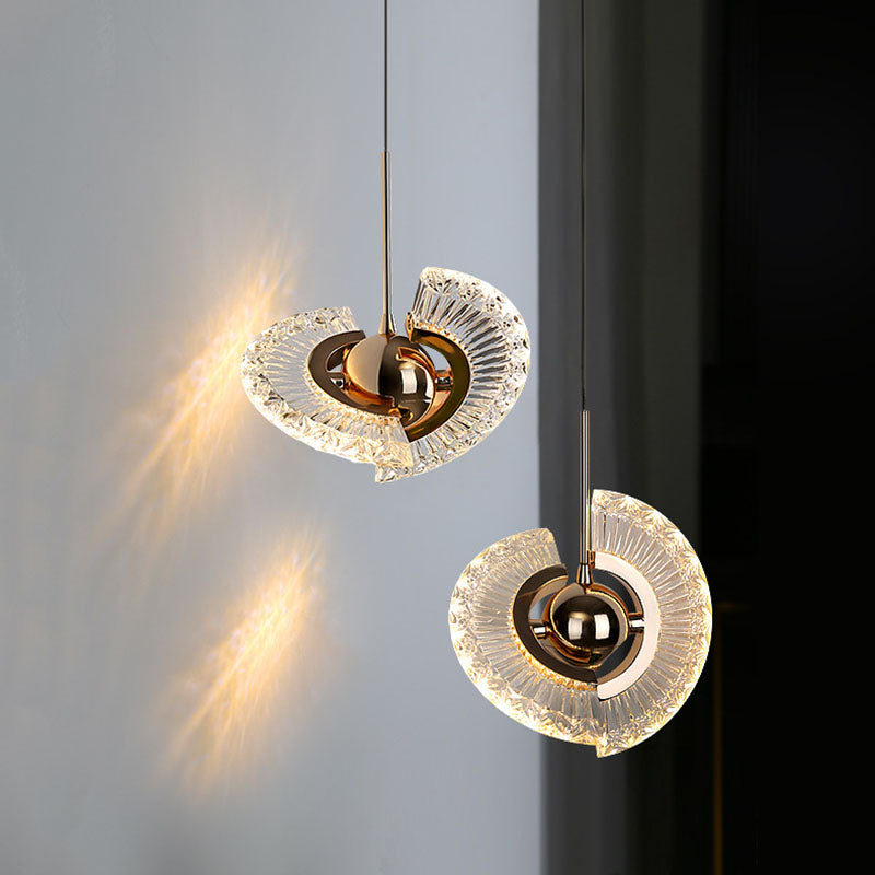1 Light Plate Hanging Ceiling Light Modern Acrylic Ceiling Light with Hanging Cord for Bedside