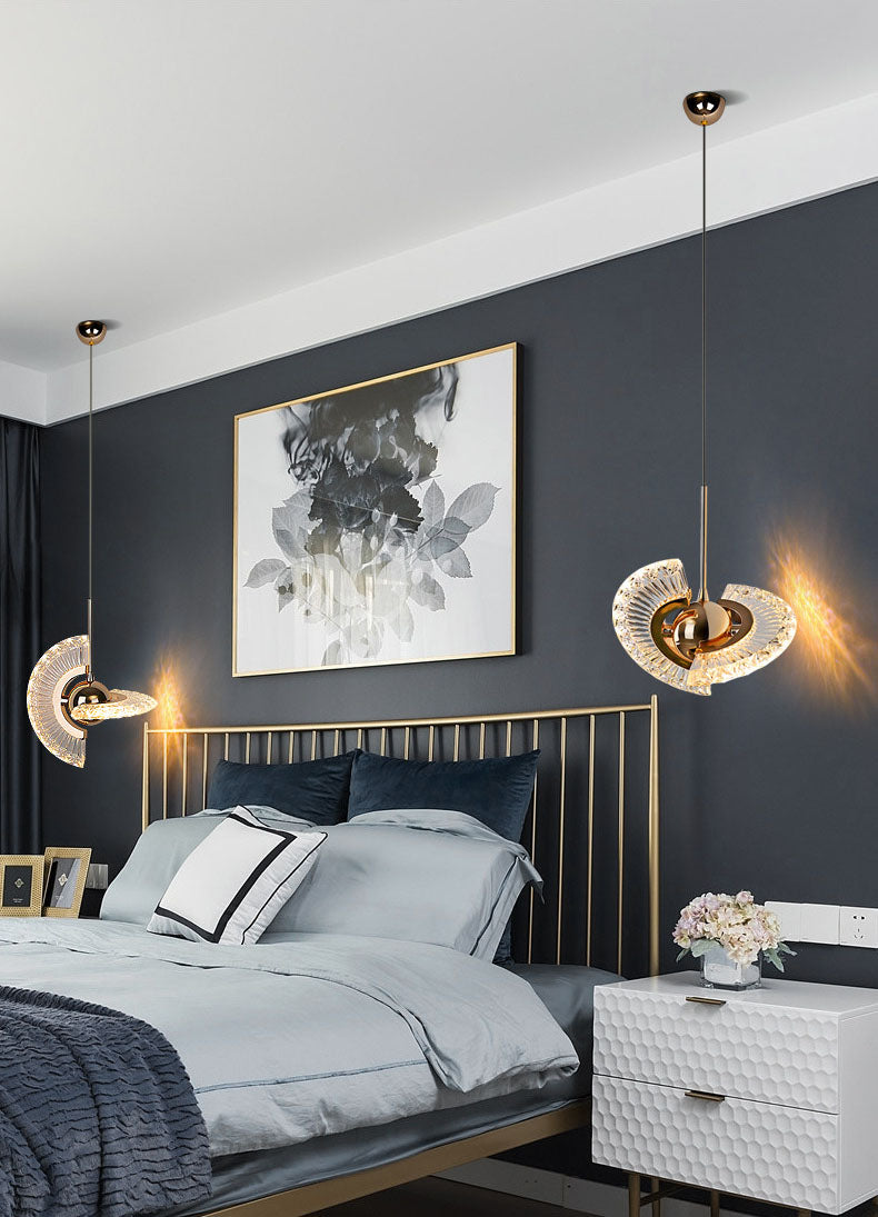 1 Light Plate Hanging Ceiling Light Modern Acrylic Ceiling Light with Hanging Cord for Bedside