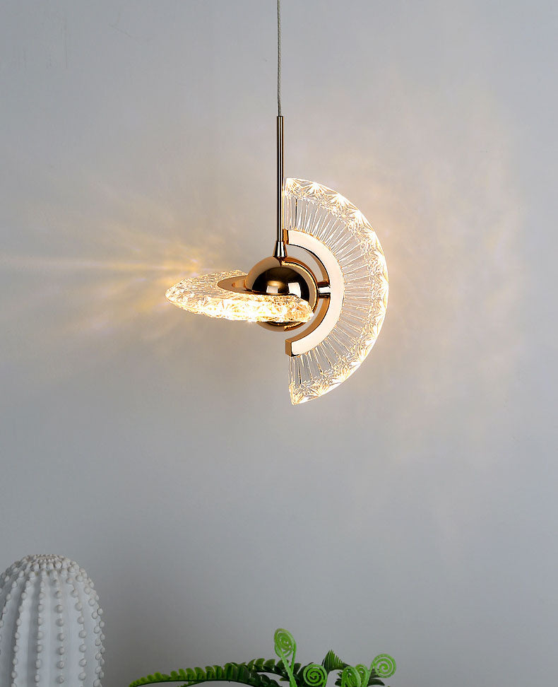 1 Light Plate Hanging Ceiling Light Modern Acrylic Ceiling Light with Hanging Cord for Bedside