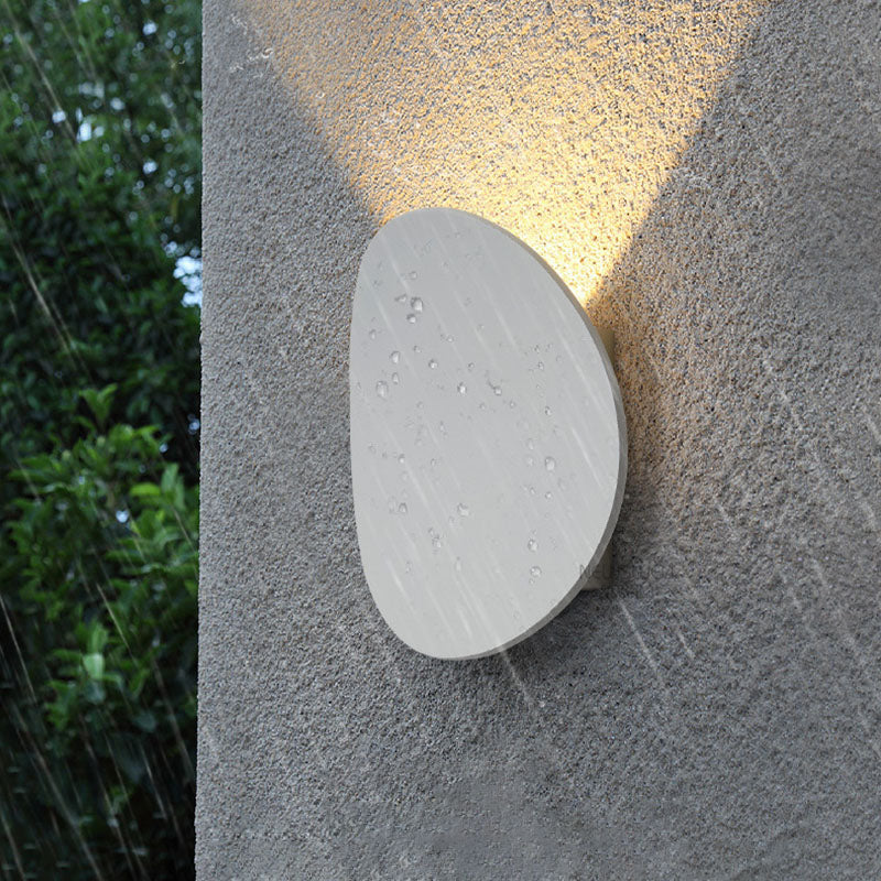 Luz de la pared curva Malimalista LED de metal LED al aire libre Luz de luz montada en la pared