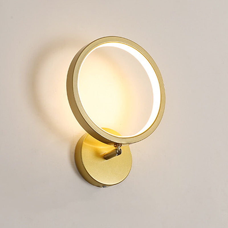 Geometrical Wall Mounted Lighting Modern Style Metal LED Wall Light Sconce for Bedroom