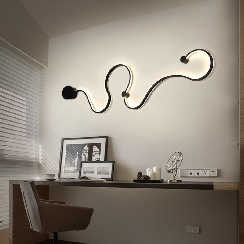 Lampada con scarpa con scarpa con scarpa con foglie contemporanea a monte a parete a parete in metallo