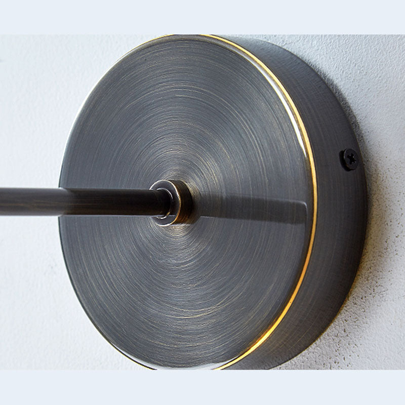 Oval Wall Mount Light Fixture Simplicity Style Metal LED Bedroom Wall Light Sconce