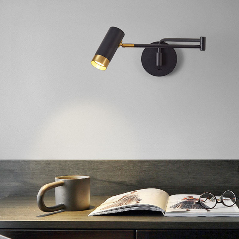 Aluminum Minimalism Wall Light Sconces Swing Arm Wall Mounted Light for Bedroom