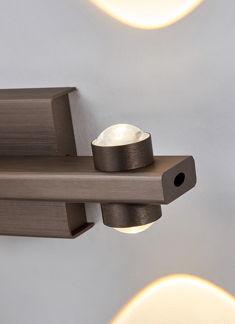 Lampada a montaggio a parete lineare moderna lampada a parete in metallo a 1 luce per bagno