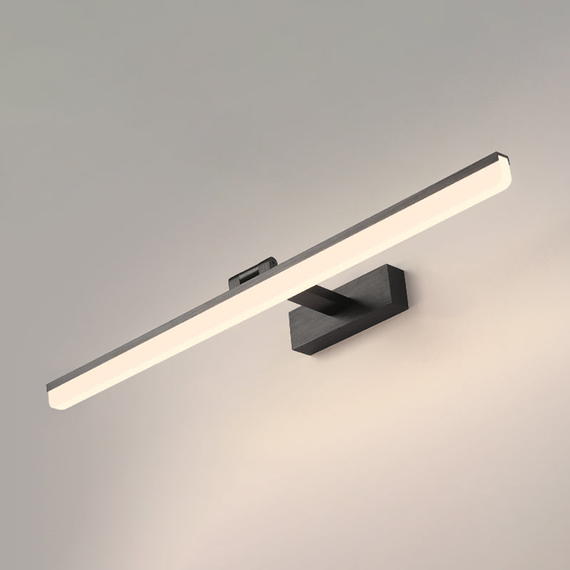 Modern Linear Wall Mount Light Fixture Aluminum 1-Light Wall Lamp for Bathroom