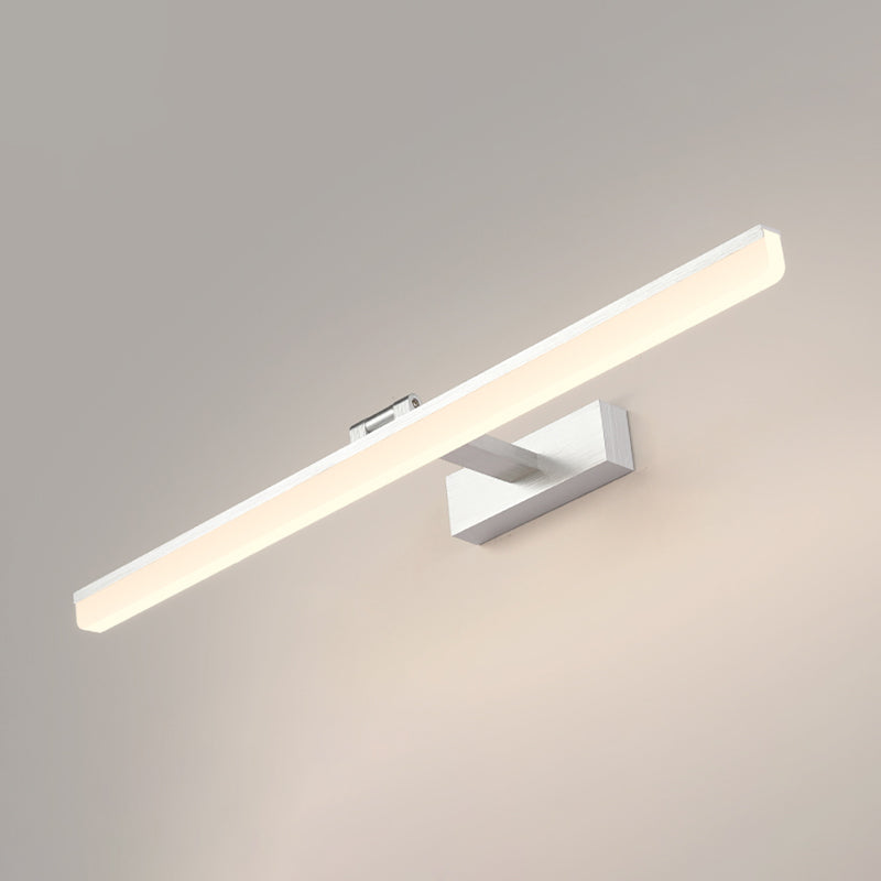 Modern Linear Wall Mount Light Fixture Aluminum 1-Light Wall Lamp for Bathroom