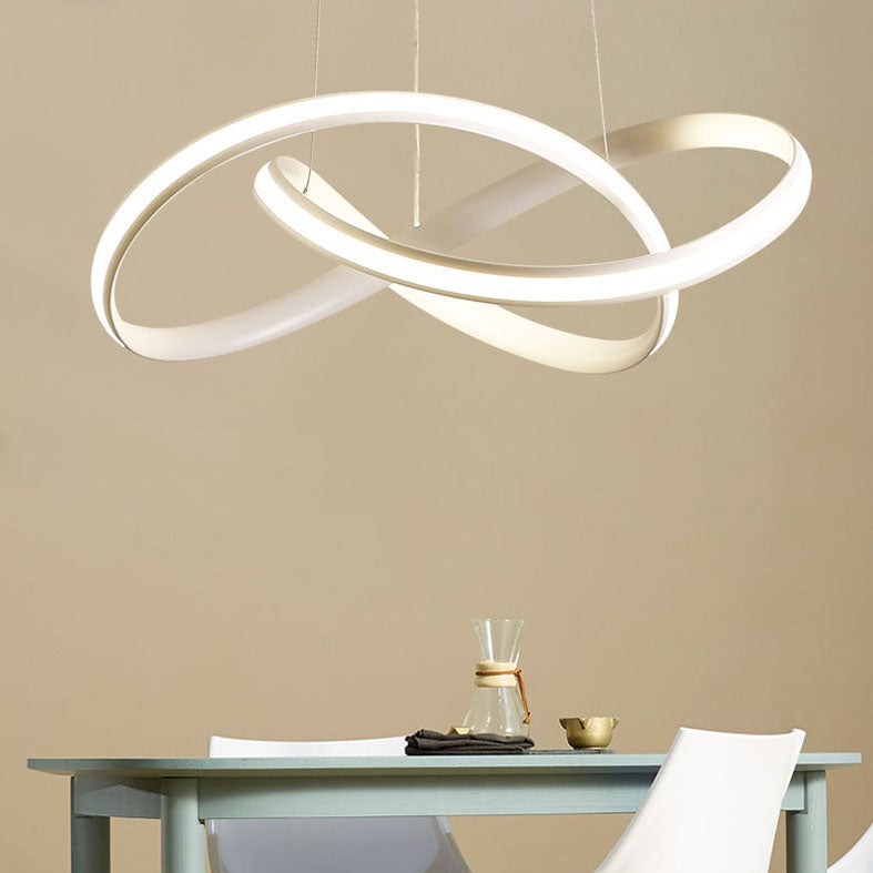 Twiting soggiorno a sospensione a sospensione in metallo kit di luce a led a led in stile nordico