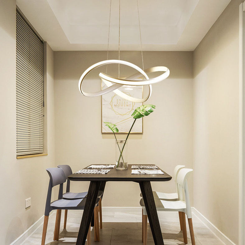 Twiting soggiorno a sospensione a sospensione in metallo kit di luce a led a led in stile nordico