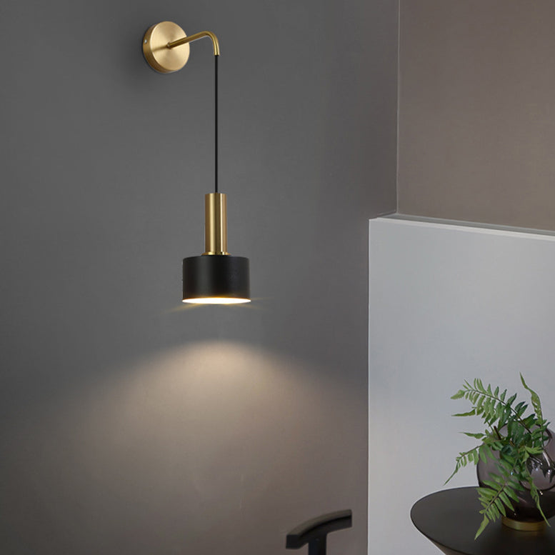 Cylinder Contemporary Wall Light Iron 1-Light Wall Mount Light for Bedroom