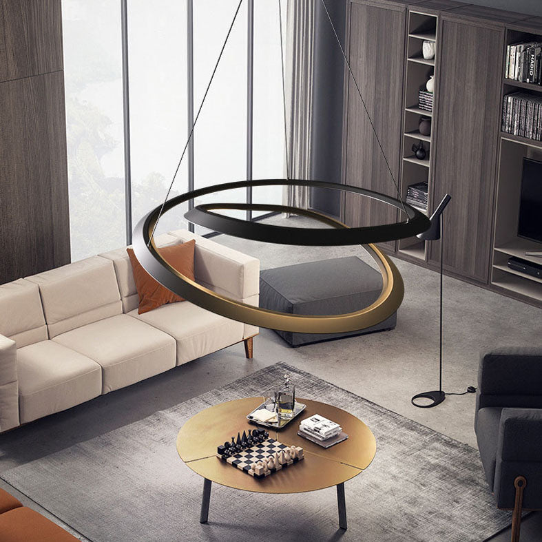 Black Spiral Soffitto a sospensione Lumo a LED a LED a LED IMPICAZIONE LADURA