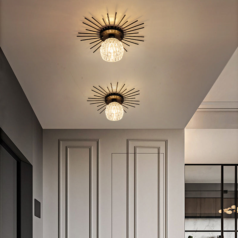 1-Luz del techo de cristal de montaje de vidrio de techo de cristal contemporáneo para Hallway