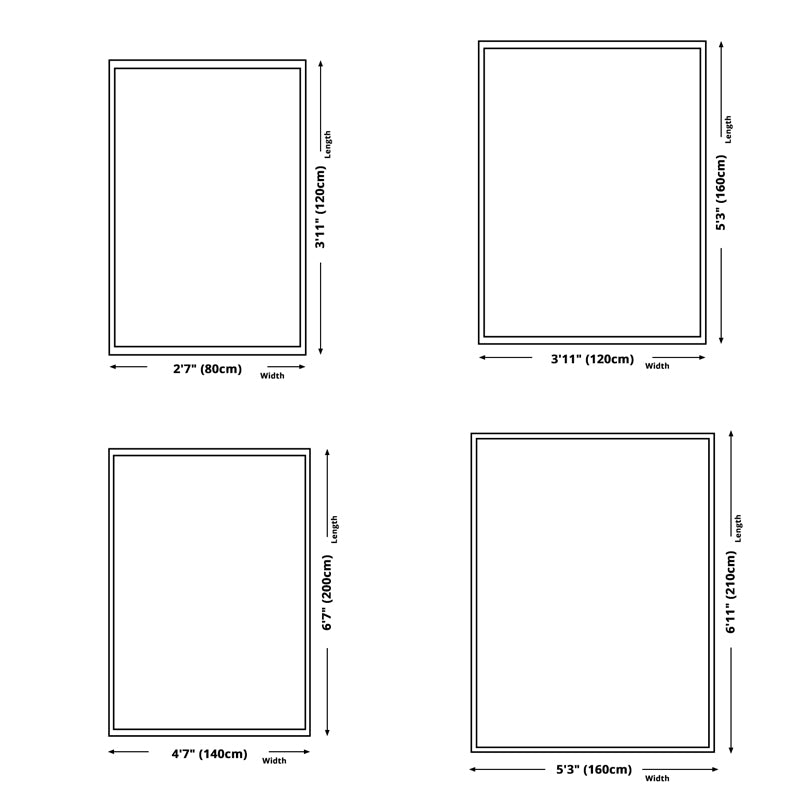 Simple Living Room Area Rug Geometric Lines Polyester Rug Anti-Slip Indoor Carpet