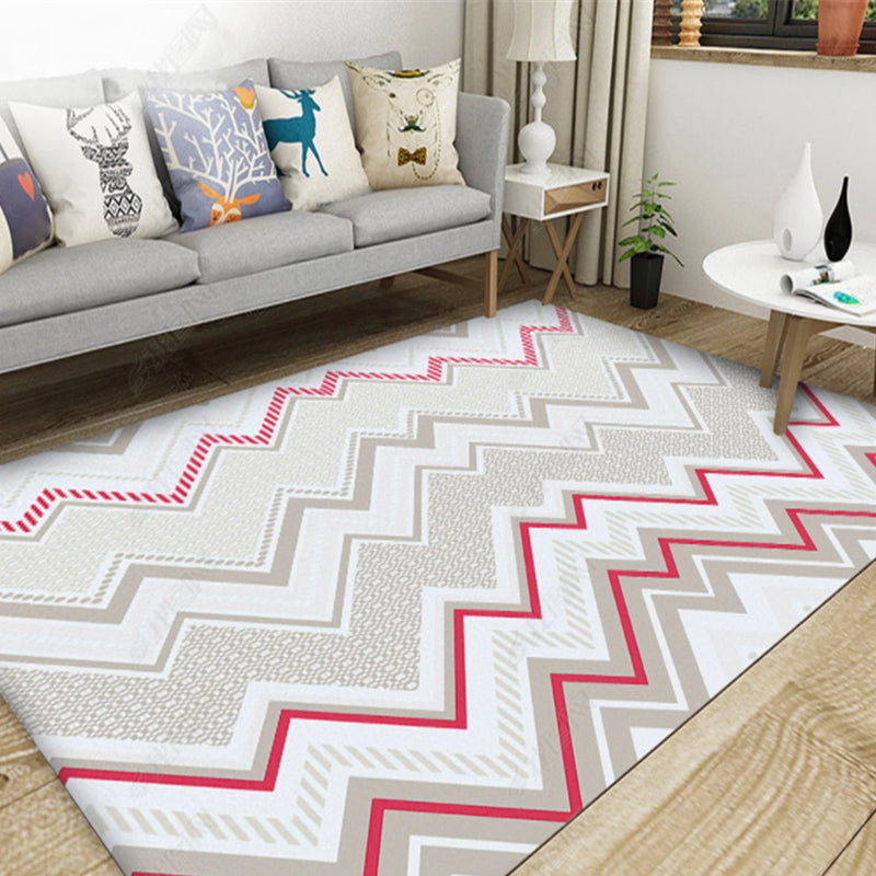 Multicolor Living Room Area Rug Polyester Carpet Anti-Slip for Indoor Decor Rug