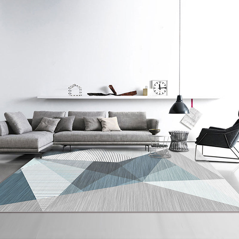Multicolor Living Room Area Rug Polyester Carpet Anti-Slip for Indoor Decor Rug
