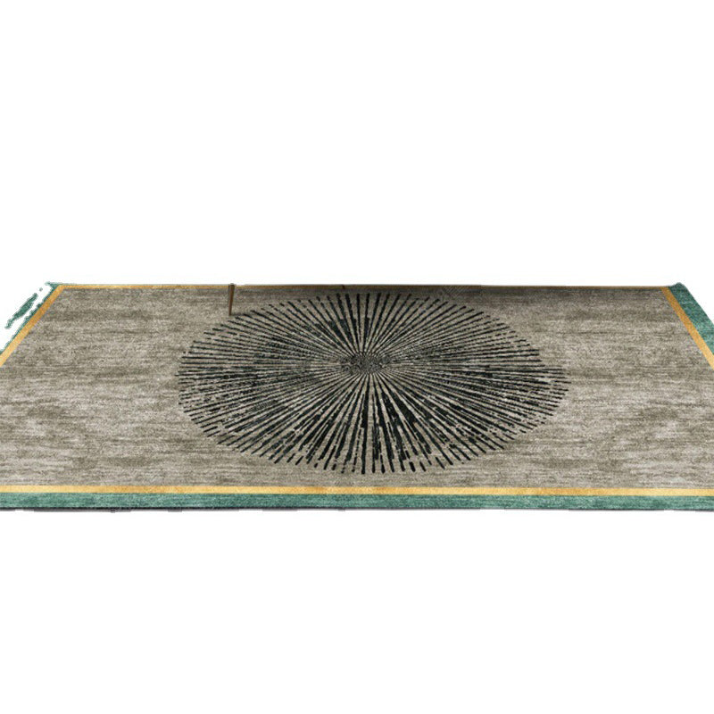 Tapis d'intérieur moderne gris en Polyester, bloc de couleur, antidérapant, pour la décoration de la maison