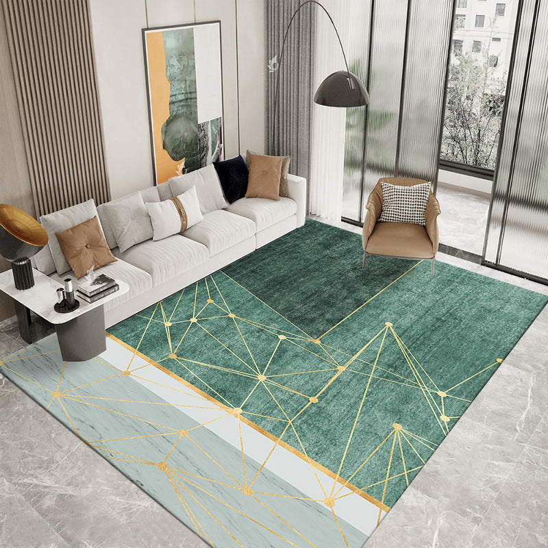 Tapis d'intérieur moderne gris en Polyester, bloc de couleur, antidérapant, pour la décoration de la maison