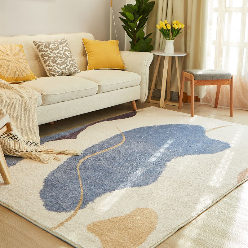 Nordic Area Carpet Polyester Medium Living Room Rug with Non-Slip Backing Area Rug