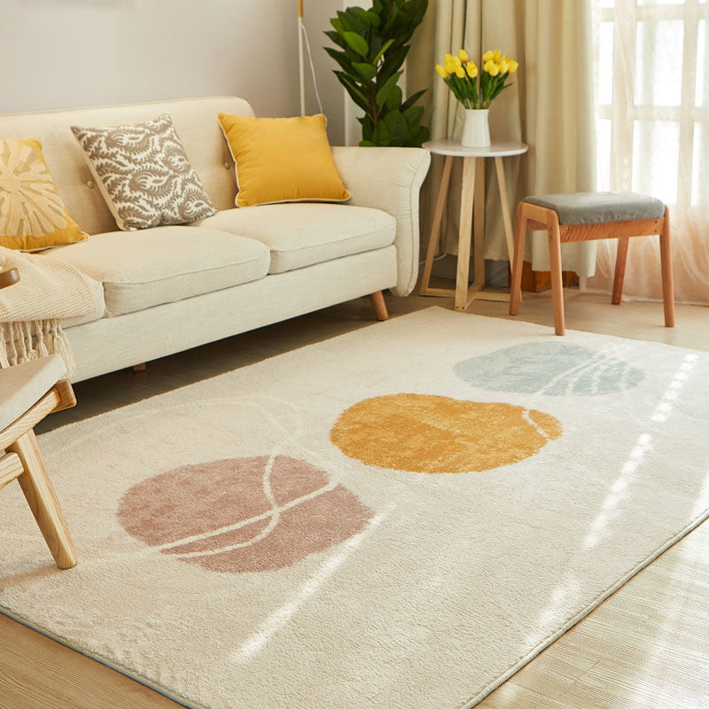 Nordic Area Carpet Polyester Medium Living Room Rug with Non-Slip Backing Area Rug