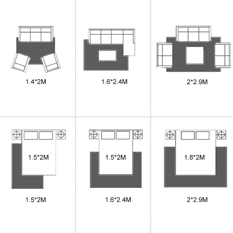 Minimalistischer Innenteppich Geometriemuster Polyester Färbung Widerender Fläche Teppich für Wohnzimmer