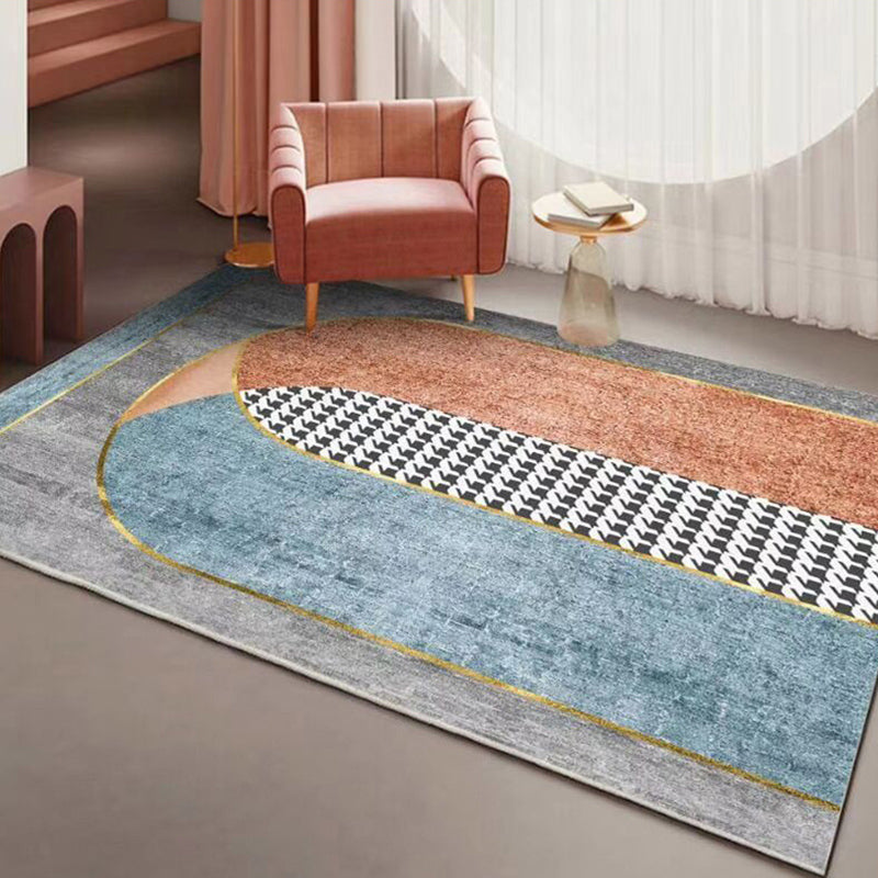 Geometrischer Indoor Teppich Patchwork Morandi Farbe Moderner Fläche Teppich Polyester Teppich für Wohnzimmer