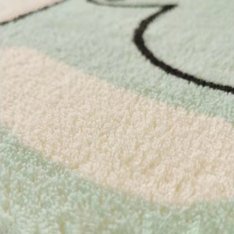 Orange Casual Area Rug Polyester Geometric Carpet Anti-Split Indoor Rug for Home Decoration