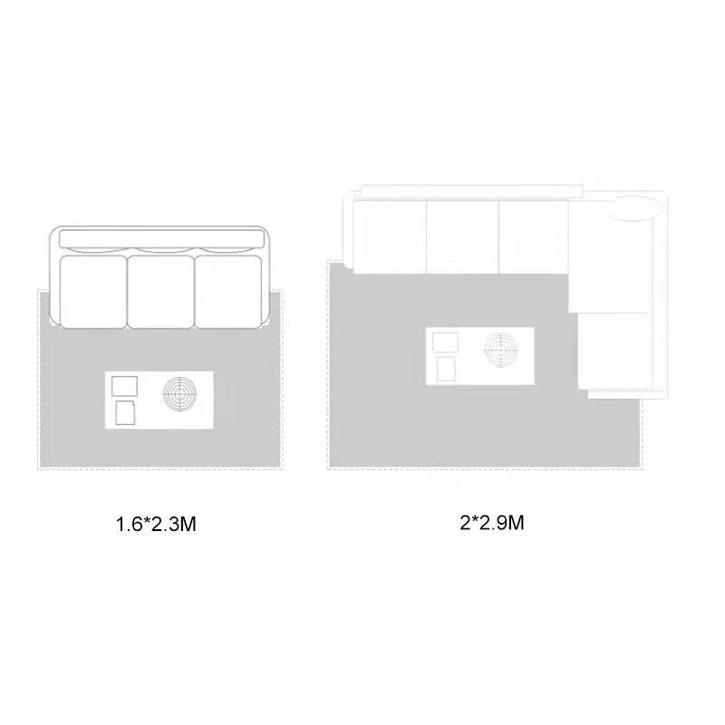 Grey Geometric Carpet Polyester Minimalist Area Rug Washable for Home Docer Rug