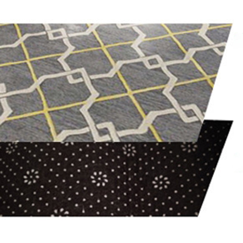 Apricot Geometric Indoor Rug Polyester Rug Minimalist  Carpet Non-Split for Home Decoration