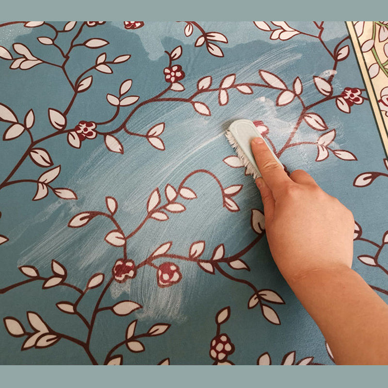 Blue Contemporary Indoor Rug Polyester Geometric Carpet Anti-Split Backing for Indoor Carpet