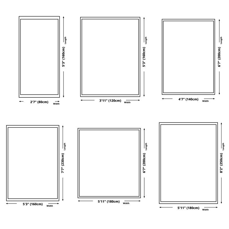 Minimalist Indoor Rug Geometry Pattern Modern Rug Polyester Anti-slip Area Rug for Living Room