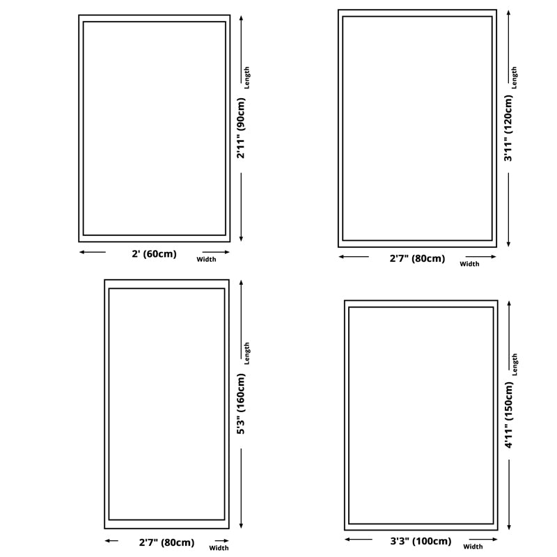 Brown Living Room Rug Modern Color Block Carpet Polyester Anti-Slip Backing Indoor Rug